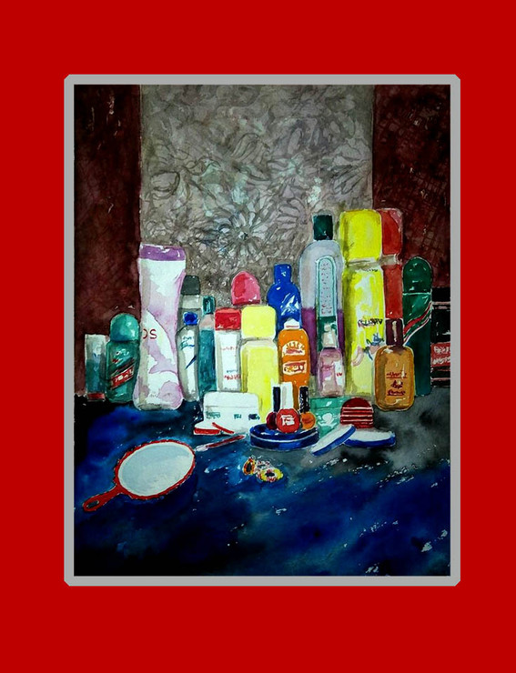 STILL LIFE (ART_4854_28758) - Handpainted Art Painting - 11in X 14in