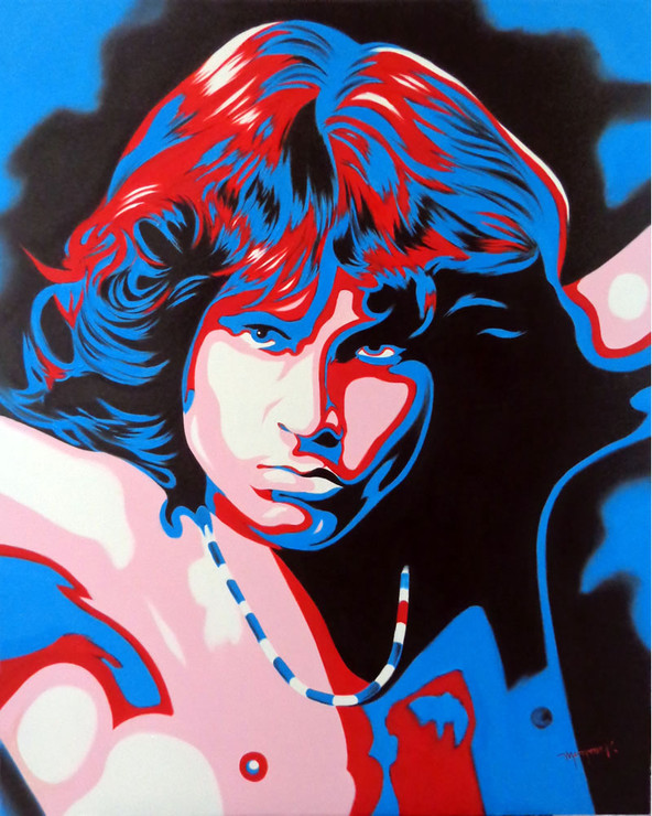 Jim Morrison by Hector Monroy (ART_4916_28926) - Handpainted Art Painting - 30in X 40in