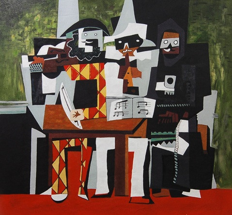 Musicians - 32in X 32in,musicians_3232,Oil Colors,Multi-Color,Astract Musicians,Green Background,Canvas,80X80 Size,Replicas Art Canvas Painting Buy canvas art painting online for sale by fizdi.com in India.