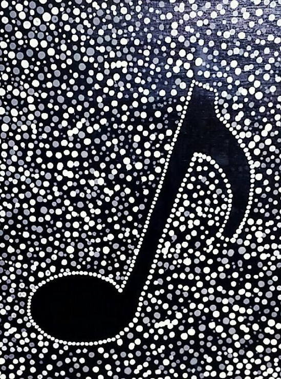 MUSIC NOTE (ART_5151_29955) - Handpainted Art Painting - 16in X 20in (Framed)