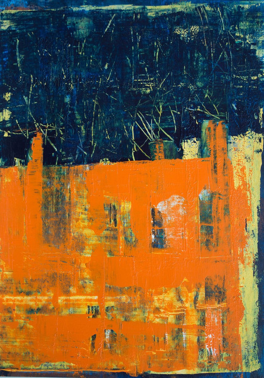 Abstract Color ST-9 (ART_5187_30044) - Handpainted Art Painting - 12in X 18in
