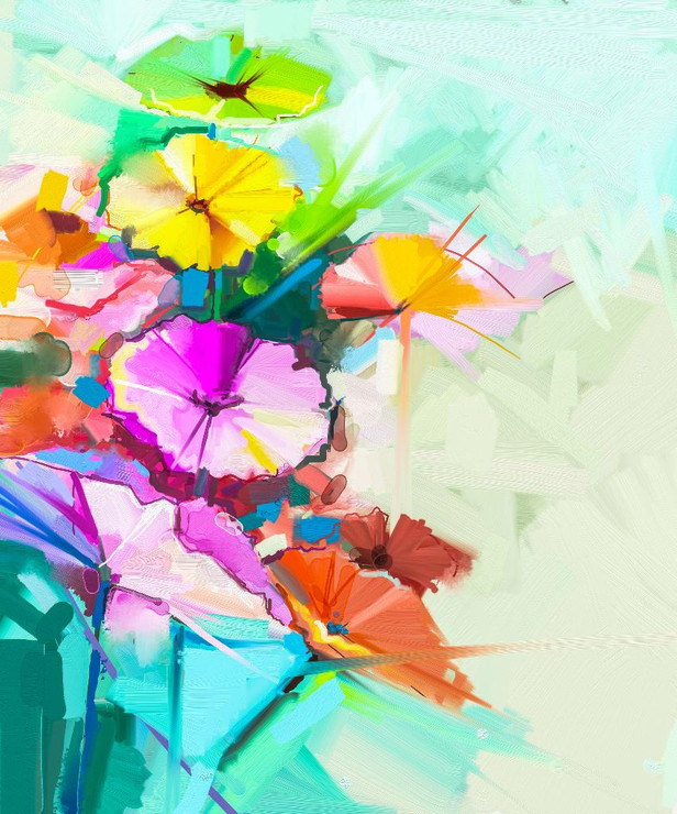 Floral Abstract 3 (PRT_865) - Canvas Art Print - 21in X 25in
