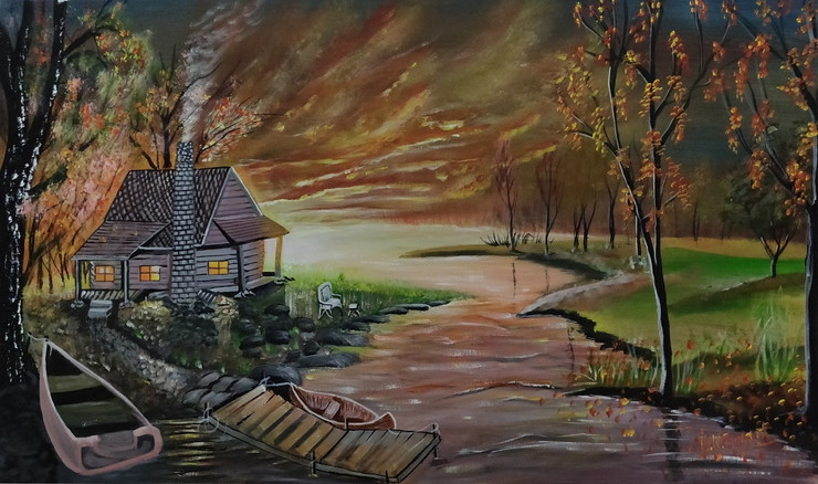 Dreams Redefined (ART_5525_32329) - Handpainted Art Painting - 30in X 18in