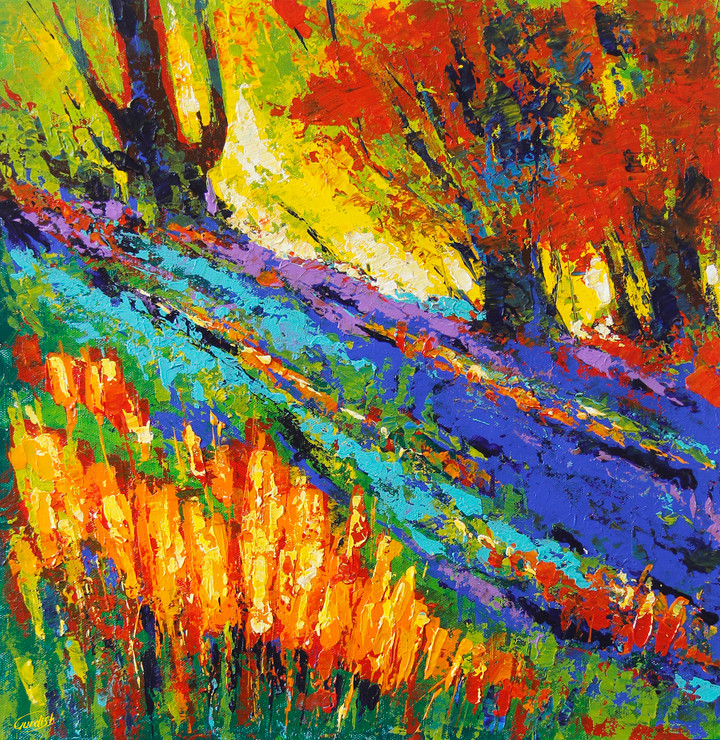 Painting Of Beautiful Grand Canyon (ART_2571_32777) - Handpainted Art Painting - 18in X 18in