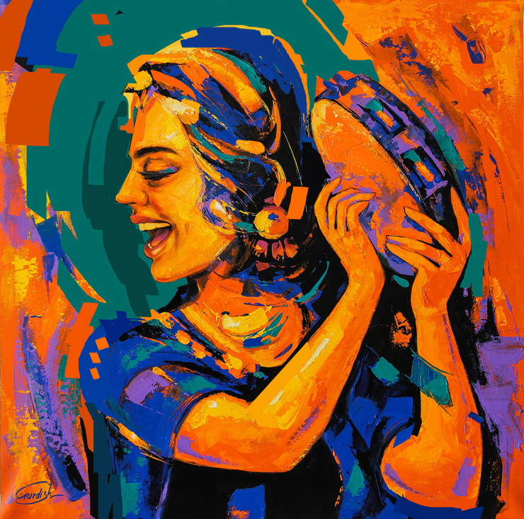 The Beauty Of Punjab (ART_2571_33417) - Handpainted Art Painting - 32in X 32in