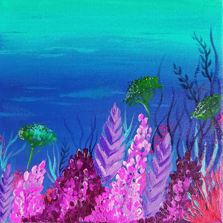 Seascape (ART_4808_33724) - Handpainted Art Painting - 10in X 10in