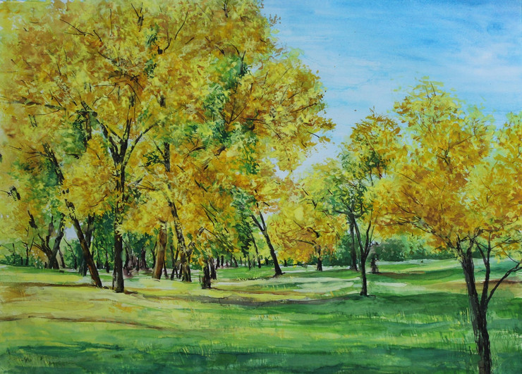 MAGICAL BEUTY (ART_5717_34016) - Handpainted Art Painting - 14in X 11in