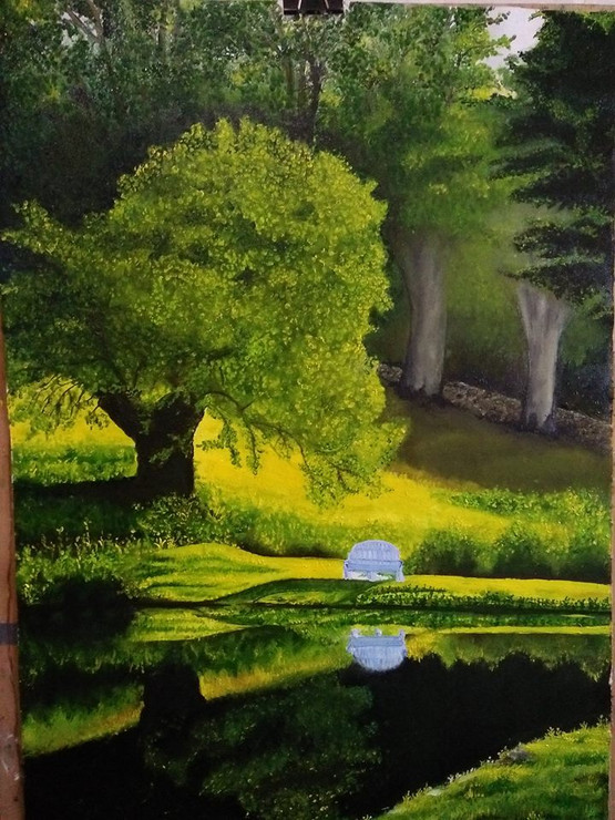 Nature (ART_6032_34915) - Handpainted Art Painting - 16in X 22in