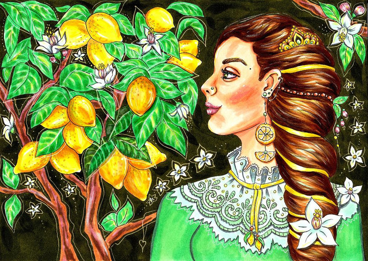 Beautiful Woman In Traditional Dress (PRT_1029) - Canvas Art Print - 30in X 21in