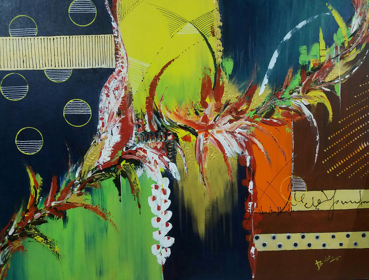 Fun (ART_2913_23099) - Handpainted Art Painting - 40in X 30in