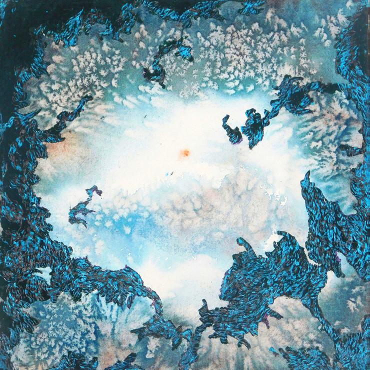Pond Of A Soul (ART_6446_37062) - Handpainted Art Painting - 12in X 12in