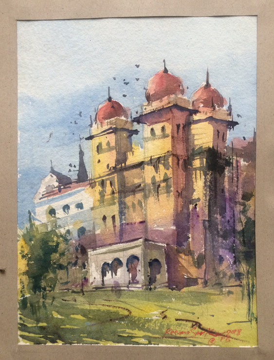 Buy genuine painting mysore palace INDIA (ART_6502_37301) - Handpainted Art Painting - 11in X 15in