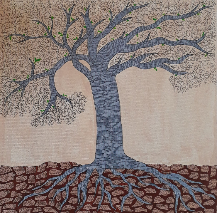 Hope (ART_254_37276) - Handpainted Art Painting - 12in X 12in