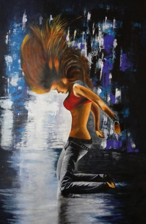 Passion (ART_1140_37717) - Handpainted Art Painting - 23in X 35in