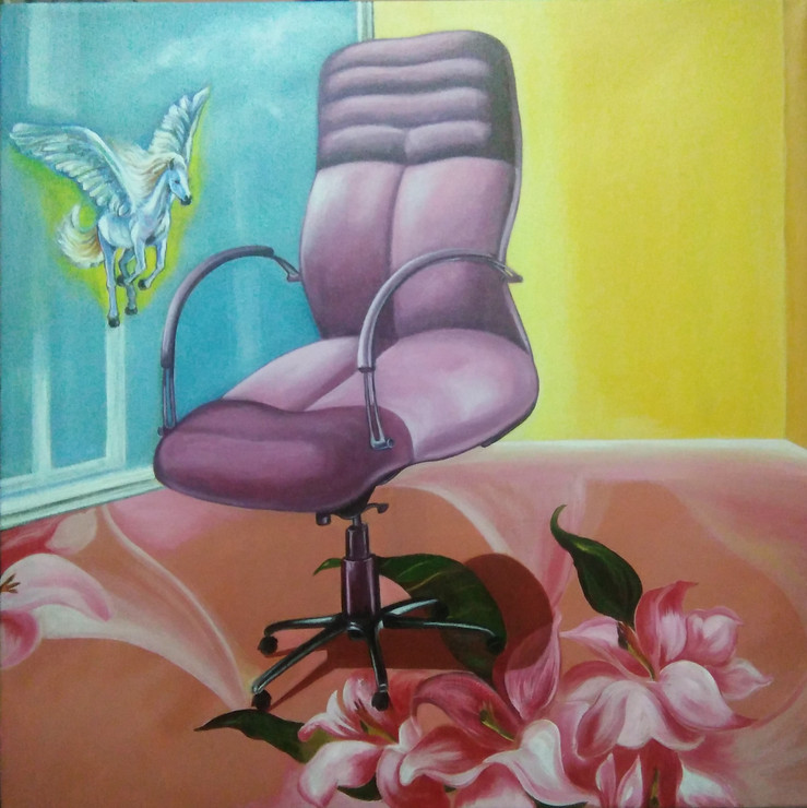 Success (ART_6628_38136) - Handpainted Art Painting - 24in X 24in