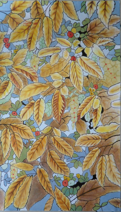 Flower,bunch of flowers,beautiful flowers,leaves,leaves paintings