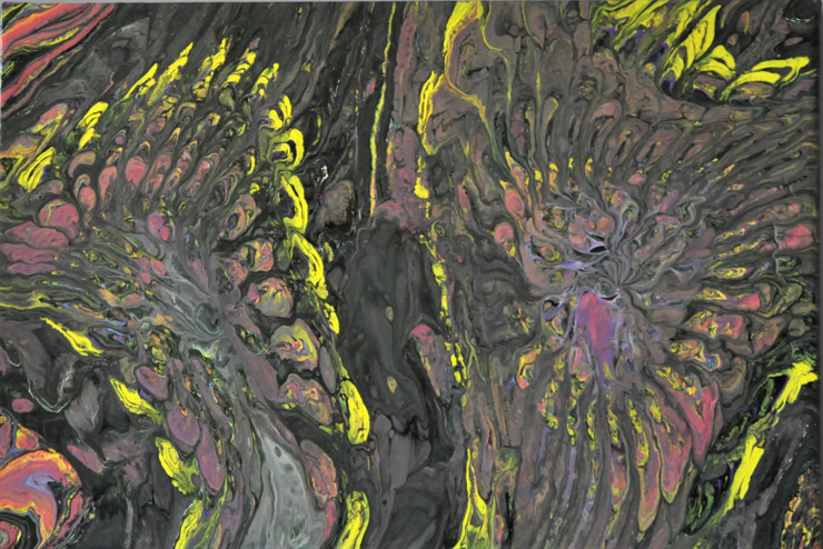 Moving Designs 2 (ART_6586_38202) - Handpainted Art Painting - 18in X 12in