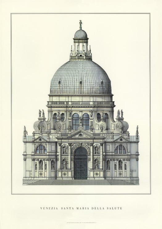 La Salute Church Venice (PRT_1163) - Canvas Art Print - 28in X 40in