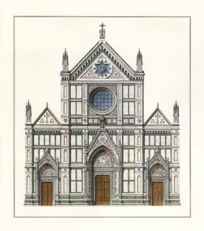 Firenze Santa Church Venice (PRT_1164) - Canvas Art Print - 28in X 32in
