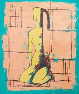 Female,Lady,Abstract Yellow lady,Human Figure