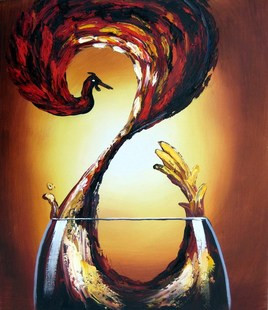 Wine Glass,Splash,Peacock,Cheerful Life