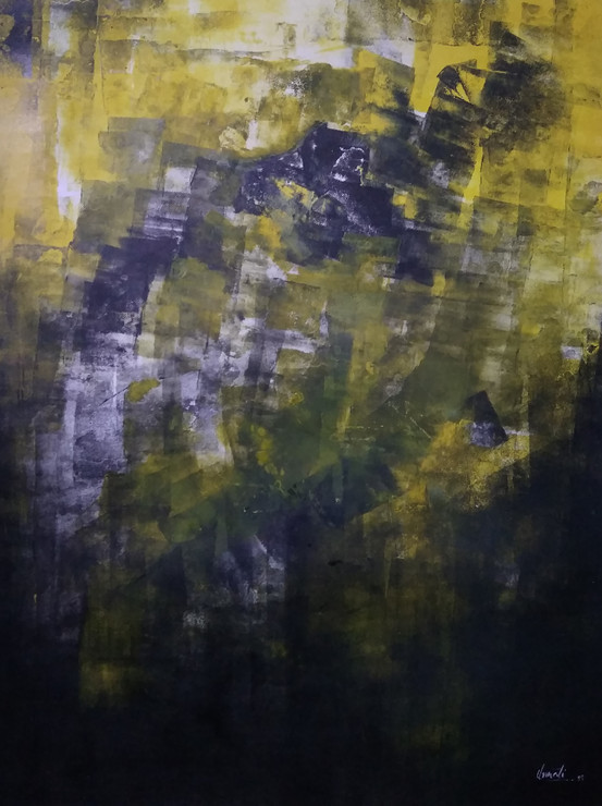Untitled 4 (ART_5608_40494) - Handpainted Art Painting - 22in X 26in