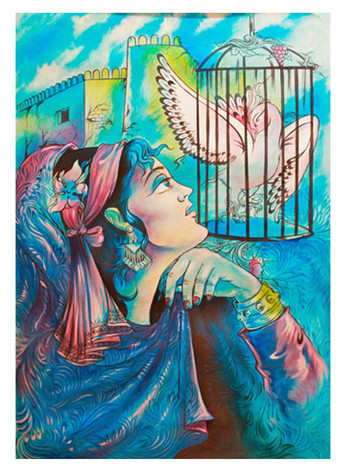 Dreams24 (ART_236_40680) - Handpainted Art Painting - 18in X 30in