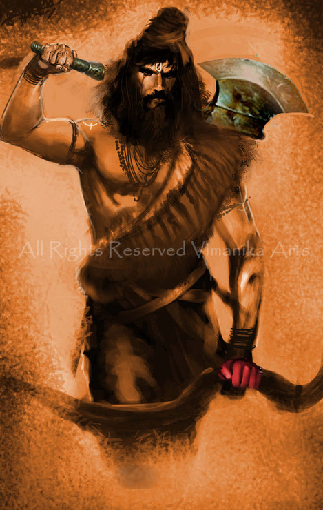 Parshuram Chiranjeevi (PRT_6900_40787) - Canvas Art Print - 24in X 39in