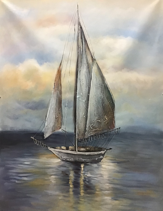 Sea view painting  (ART_6706_40997) - Handpainted Art Painting - 24in X 36in