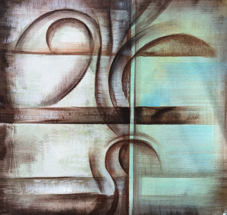 Modern art painting  (ART_6706_41925) - Handpainted Art Painting - 15in X 15in