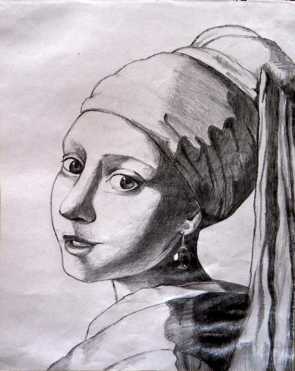Potrait2 (ART_7088_42420) - Handpainted Art Painting - 12in X 18in