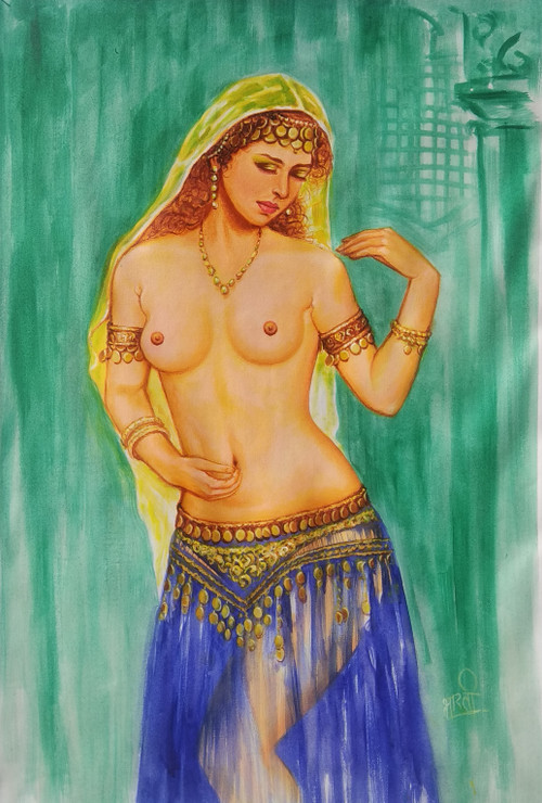 Ya Habibi (ART_4397_42670) - Handpainted Art Painting - 24in X 36in