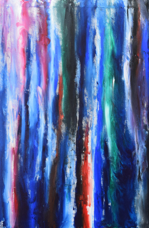 Torrential Rain (ART_3251_25485) - Handpainted Art Painting - 24in X 36in