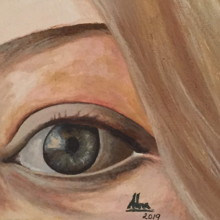 Eye (ART_674_42834) - Handpainted Art Painting - 6in X 5in