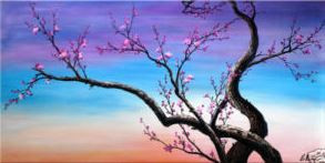 Magic Tree,Muticolor Tree ,Evening Tree,Pink Flowers