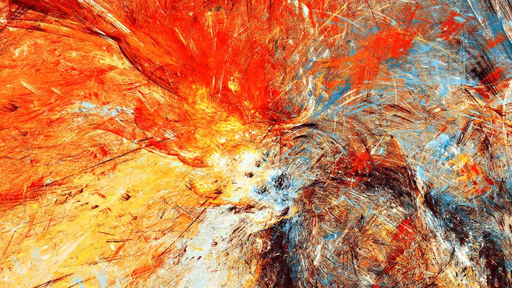 Abstract | Cosmic Explosion | Eco-Friendly & Odorless Digital Canvas Print (PRT_7026_41590) - Canvas Art Print - 59in X 44in