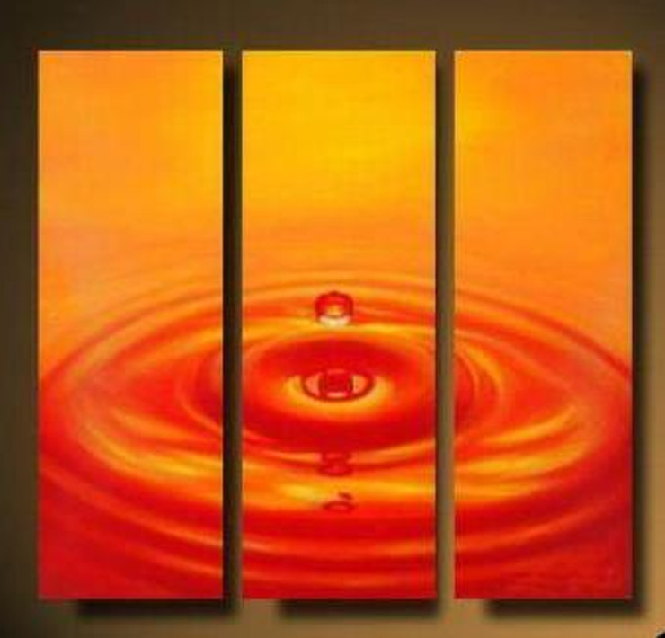 drop, drop of water, droppping water,orange,abstract, multipiece