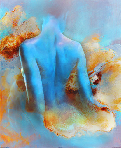 31NUD77 - 30in X 40in,31NUD77_3040,Blue, Violet, Mauve,Rs.4990,Modern Art;Figurative;Latest Collection;By Orientation and Size/Vertical/Large (33in to 40in);Full Collection
