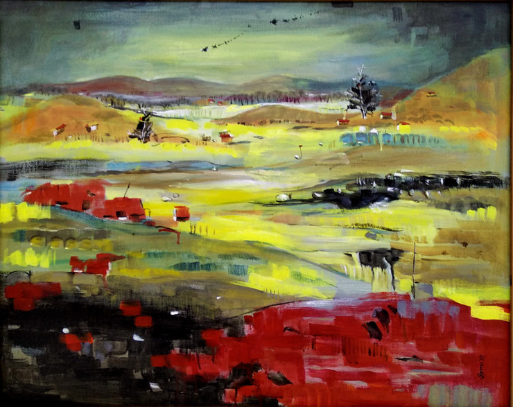 Dawn (ART_6590_43336) - Handpainted Art Painting - 30in X 24in