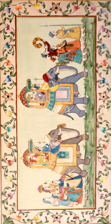 The Royal Procession (ART_3827_24419) - Handpainted Art Painting - 48in X 24in