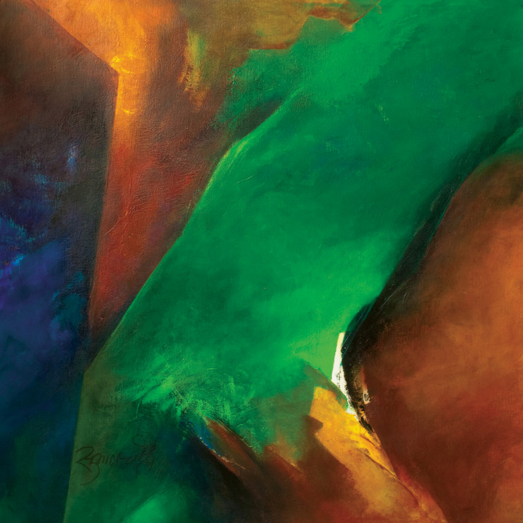 The Beam (ART_3797_43927) - Handpainted Art Painting - 36in X 36in
