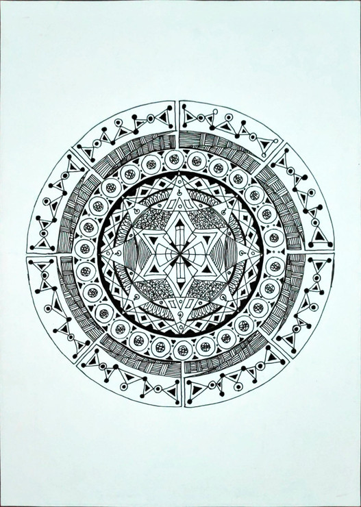 The Unbreakable Chakravyuh (ART_7209_44565) - Handpainted Art Painting - 9in X 12in