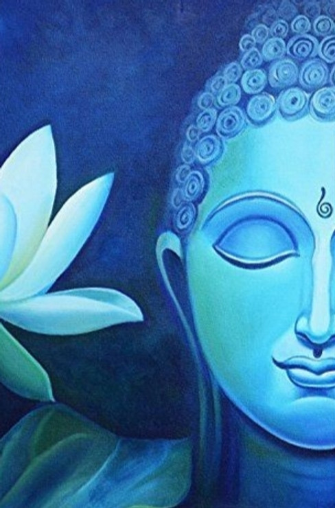 Buddha  (ART_7232_44723) - Handpainted Art Painting - 12in X 16in