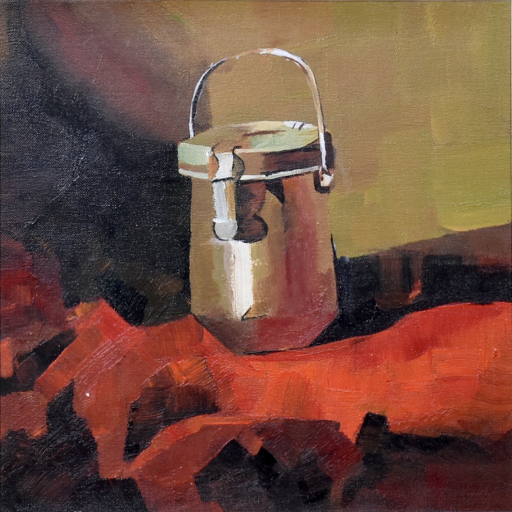 Kettle  (ART_7153_45591) - Handpainted Art Painting - 11in X 11in