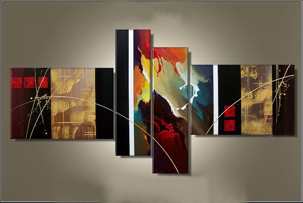 abstract, red abstract, multi piece red abstract