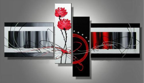 abstract, red abstract, multi piece red abstract