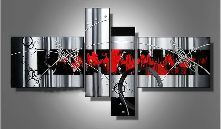 abstract, red abstract, multi piece red abstract