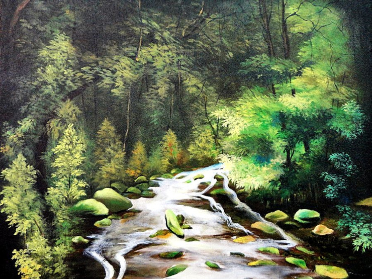 Nature51 (ART_1149_45971) - Handpainted Art Painting - 20in X 16in