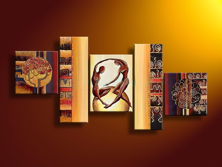 Romance,Couple,Pair,Bedrrom Painting,Brown Back Ground