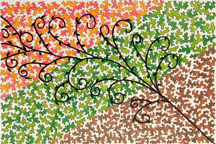 Tree of life (ART_7185_46215) - Handpainted Art Painting - 16in X 12in